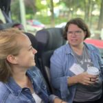 Sharing and reflecting on the bus, in route to Teotihuacan, 9-4-22