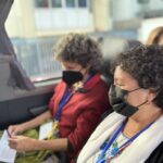 Sharing and reflecting on the bus, in route to Teotihuacan, 9-4-22