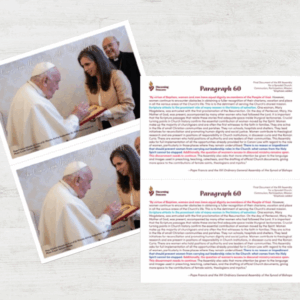 Paragraph 60 Handouts - Pope Francis with St. Phoebe